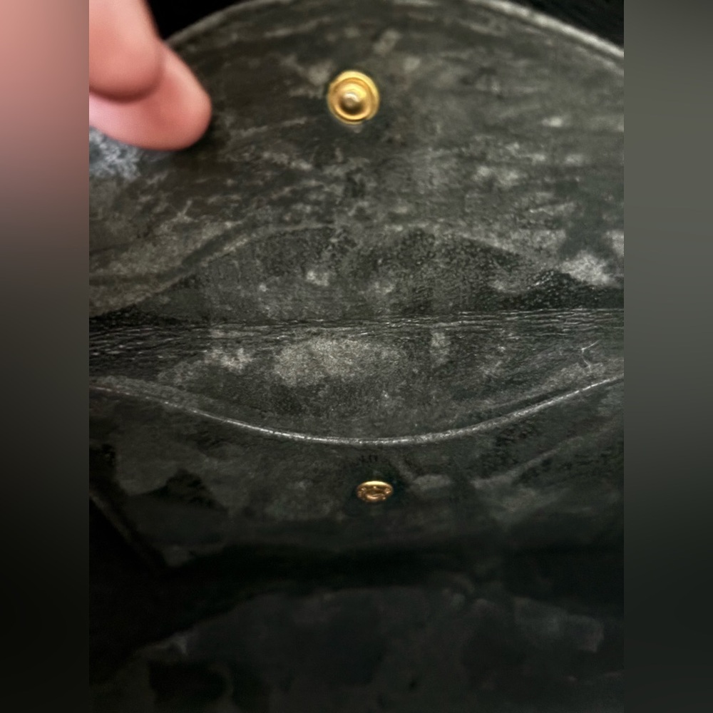 Christian Dior Gold Logo Accent Black Leather Handle Bag Dior Dusty - Picture 13 of 15